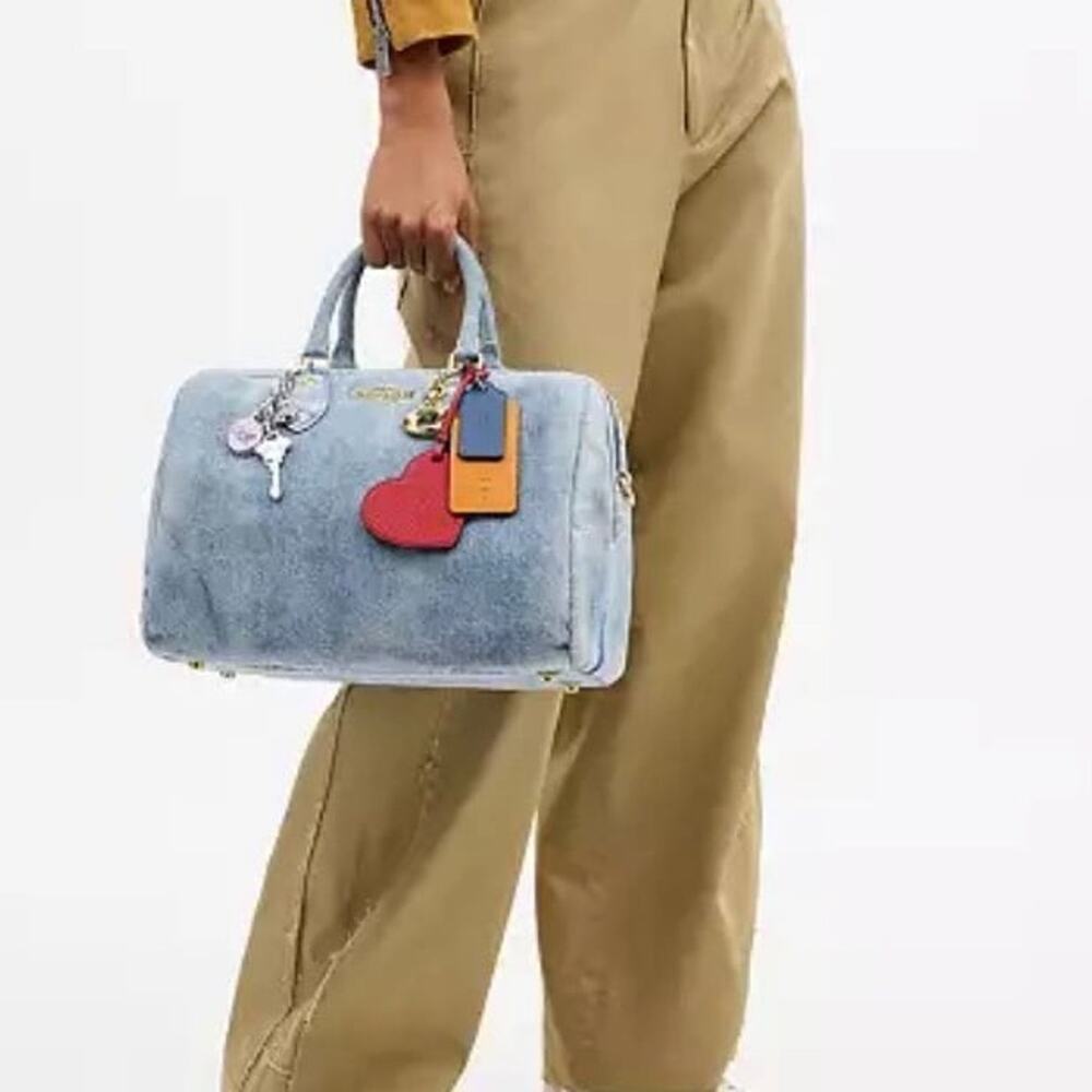 NWT Coach Rowan Large Satchel In Loved Denim CDY75 - Picture 12 of 12